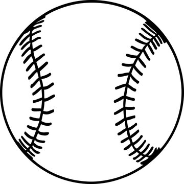 baseball ball on white background