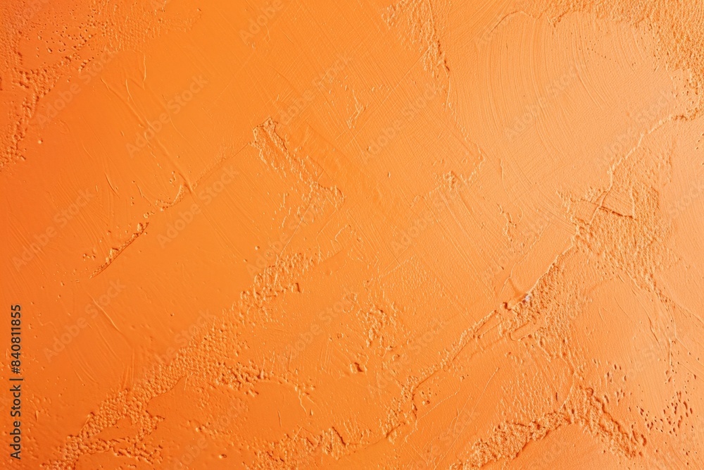 Poster textured orange wall with brushstrokes showing, providing a vibrant and abstract backdrop for design