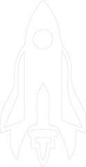 Obraz premium rocket outline