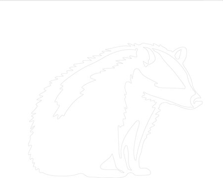recommend clip art: Virginia opossum outline