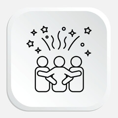 Celebration Icon - Representing Festive Gatherings and Joyous Occasions