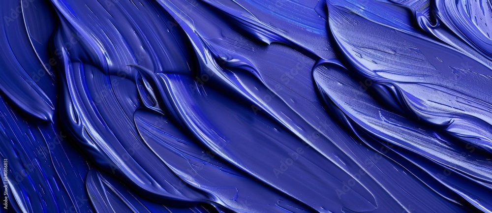 Poster abstract background showing navy blue oil paint creating a wavy pattern with visible brush strokes. 