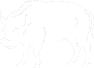 Fototapeta premium warthog outline