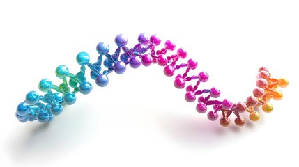 Obraz premium DNA genome structure isolated on white background 