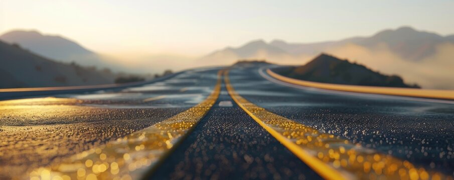 Illustration infinity road isolated never-ending