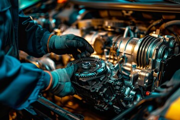 Expert Auto Technician Precision in Removing Car Transmission for Repairs