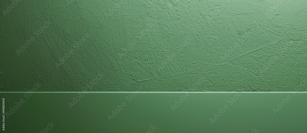 Aufkleber green countertop or shelf is positioned in front of a green textured wall, creating a simple yet com