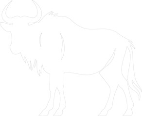 wildebeest outline