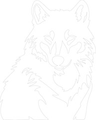 Obraz premium wolf outline