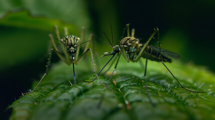 Mosquitoes, macro photography