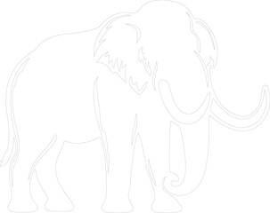 Obraz premium woolly mammoth outline