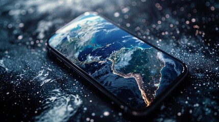 Weather Patterns on Smartphone Display for Cosmonauts Studying Earth from Space