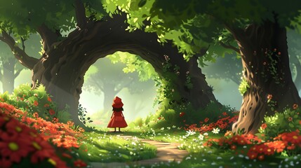 Little Red Riding Hood in Enchanted Forest