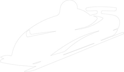 Obraz premium bobsleigh outline