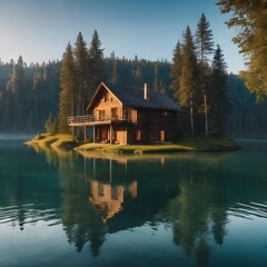 Obraz premium house on the lake