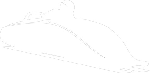Fototapeta premium bobsleigh outline