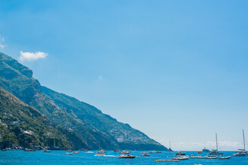 Obraz premium Vacation in Italy. Touristic places, enjoying vacation sun and views. Inspiration Positano, Amalfi coast