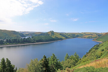 Llyn Clywedog reservoir lake in Wales