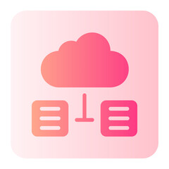 cloud computing gradient icon