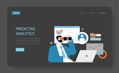Predictive Analytics in H Vector illustration