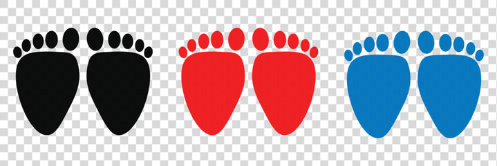Baby boy footprint icon