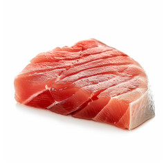 Super Fresh Tuna Sashimi Slices on Clean White Background