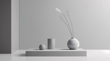 A vase with a flower in it sits on a table next to two other vases