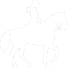 Obraz premium riding outline