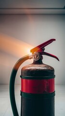 Obraz premium Vintage Fire Extinguisher with Sunlight
