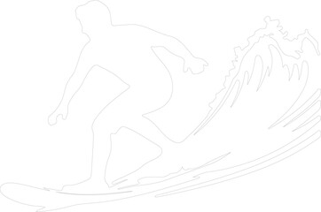Fototapeta premium surfer outline