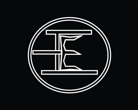 E vector logo abstract euro ornament classic design,e letter,e sign