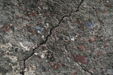 Damaged cement concrete wall texture background, rusty uneven cement wall surface, Grungy abstract wall backdrop