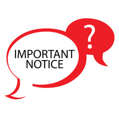 IMPORTANT WARNING SIGN ON WHITE BACKGROUND