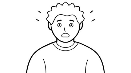  young boy with a worried expression