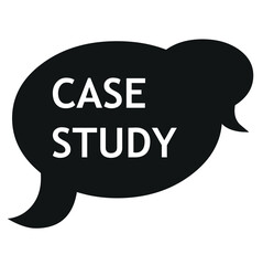 CASE STUDY SIGN ON WHITE BACKGROUND