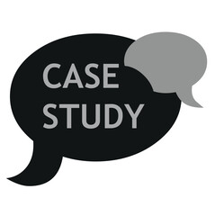 CASE STUDY SIGN ON WHITE BACKGROUND