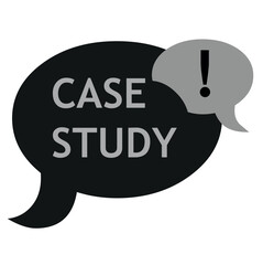 CASE STUDY SIGN ON WHITE BACKGROUND