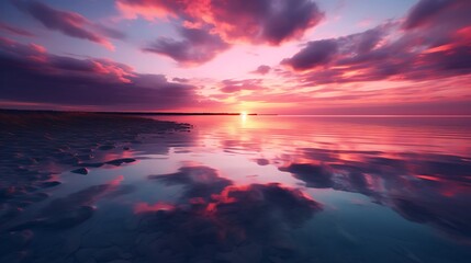 Fototapeta premium sunset over the ocean