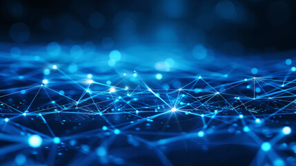 Obraz premium Glowing Nodes Illustrating Connectivity and Communication