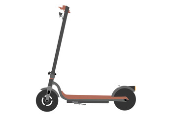 Patinete eléctrico negro y rojo.