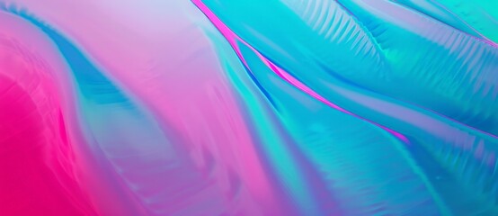 Mesmerizing abstract background transitioning from calming blue to vibrant pink, creating a wavy gradient. Perfect for modern designs
