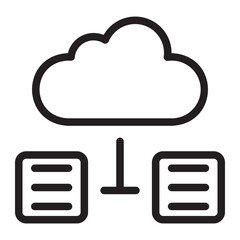 cloud computing line icon