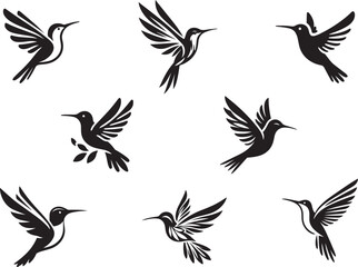 Obraz premium Flying Bird Silhouette Vector Design