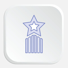 USA Independence Day Icon - Commemorating American Freedom with Celebratory Elements