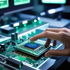 Obraz premium Background of technological concepts