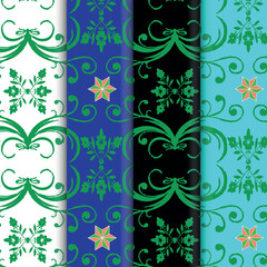 Simple straight line stripes of different design shapes.