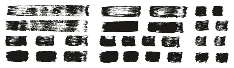 Hand Drawn Flat Paint Brush Thick Straight Lines High Detail Abstract Vector Background MEGA Set 