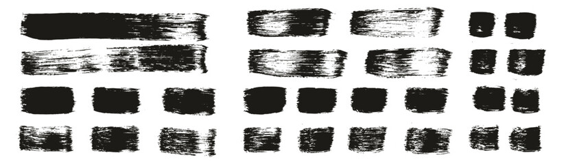 Hand Drawn Flat Paint Brush Thick Straight Lines High Detail Abstract Vector Background MEGA Set 