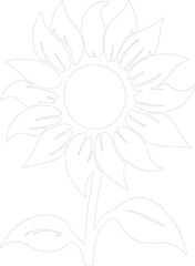 sunflower outline