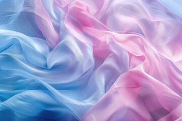 Elegant Pastel Silk Fabric Textured Background Flows in Smooth Waves